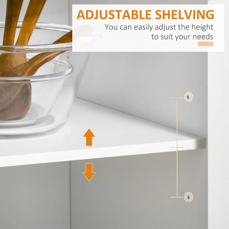 Rolling Kitchen Island Cart with Rubberwood Top Grey Storage Drawers